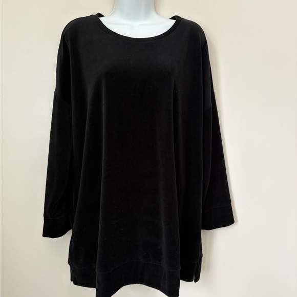 EILEEN FISHER VELOUR CREW NECK TUNIC TOP - Picture 6 of 7